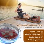 Water Rowing Machine for Home Use- Rower Machine 400LBS Weight Capacity with Dedicated Monitor & Comfortable Seat, Bluetooth APP (Upgrade rowering Machine)