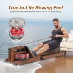 Water Rowing Machine for Home Use- Rower Machine 400LBS Weight Capacity with Dedicated Monitor & Comfortable Seat, Bluetooth APP (Upgrade rowering Machine)