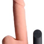 Big Shot Vibrating Remote Control Silicone Dildo With Balls - 8 Inch