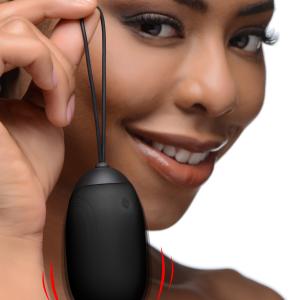 Xl Silicone Vibrating Egg - Black