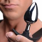 Dark Invader Metal And Silicone Anal Plug - Large