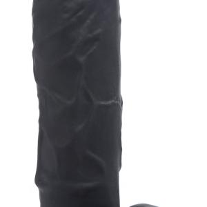 Power Pecker 7 Inch Silicone Dildo With Balls - Black