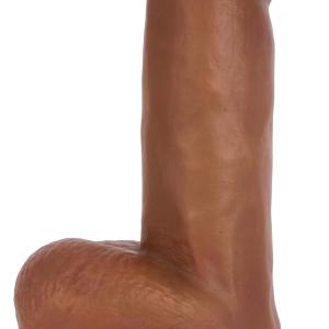 Jock Dark Bareskin Vibrating Dildo With Balls - 6 Inch