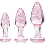 Glitter Gem Anal Plug Set - Pink