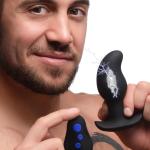 8X Volt Drop Vibrating And E-Stim Silicone Prostate Massager With Remote