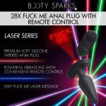 28X Laser Fuck Me Silicone Anal Plug With Remote Control - Medium