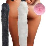 Vibrating Silicone Anal Plug With 3 Interchangeable Tails