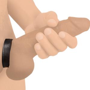 Leather And Velcro Cock Ring