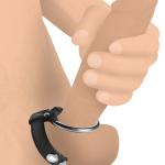 Leather And Steel Cock And Ball Ring