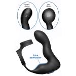 10X Inflatable And Vibrating Prostate Plug With Cock And Ball Ring