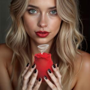 Mystic Rose Sucking And Vibrating Silicone Rose