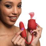 10X Romping Rose Suction And Thrusting Vibrator