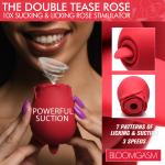The Double Tease Rose 10X Sucking And Licking Silicone Stimulator