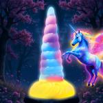 Unicorn Glow-In-The-Dark Vibrating Silicone Dildo