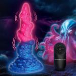 Deluxe Lord Kraken Vibrating Glow-In-The-Dark Silicone Dildo