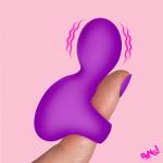 Silicone Finger Vibrator - Purple