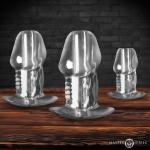 Dicked Clear Hollow Anal Plug 3Pc Set