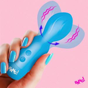 18X Vibrating Silicone Mini Wand - Blue