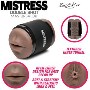 Double Shot Ass And Mouth Stroker - Dark