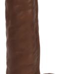 8 Inch Slim Dildo With Balls - Dark