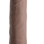 Silexpan Dark Hypoallergenic Silicone Dildo With Balls - 10 Inch