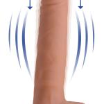 Vibrating & Thrusting Remote Control Silicone Dildo - 9 Inch