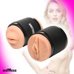 Double Shot Mouth And Pussy Stroker - Medium