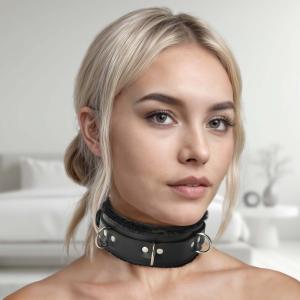 Strict Leather Premium Fur Lined Locking Collar- Sm